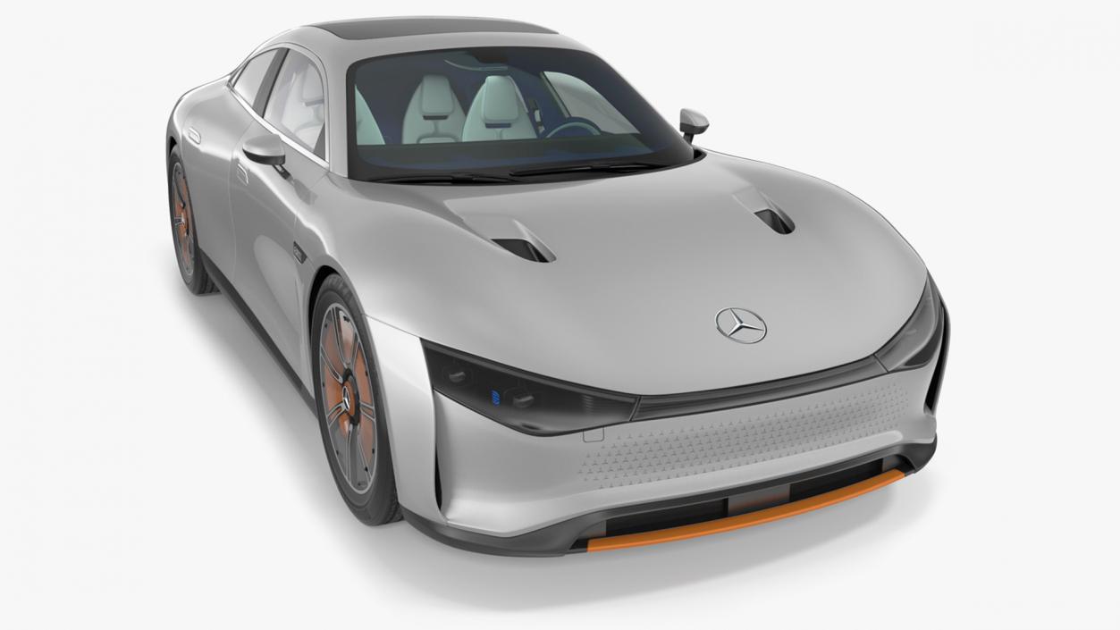 3D Electric Sedan Mercedes Benz VISION EQXX Lights OFF