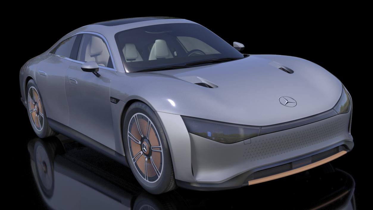 3D Electric Sedan Mercedes Benz VISION EQXX Lights OFF