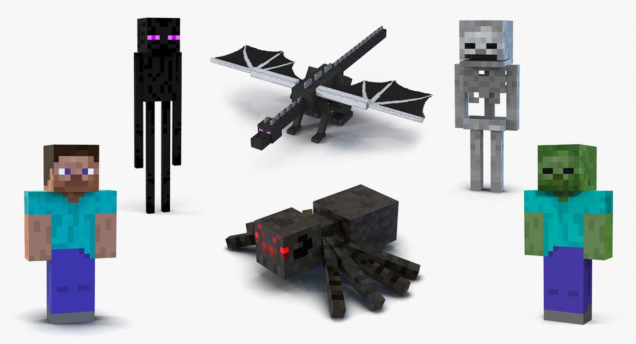 3D Minecraft Characters Collection 3 model