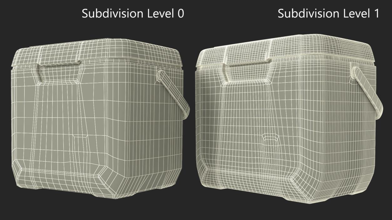 3D Portable 28 Quart Cool Box Rigged model