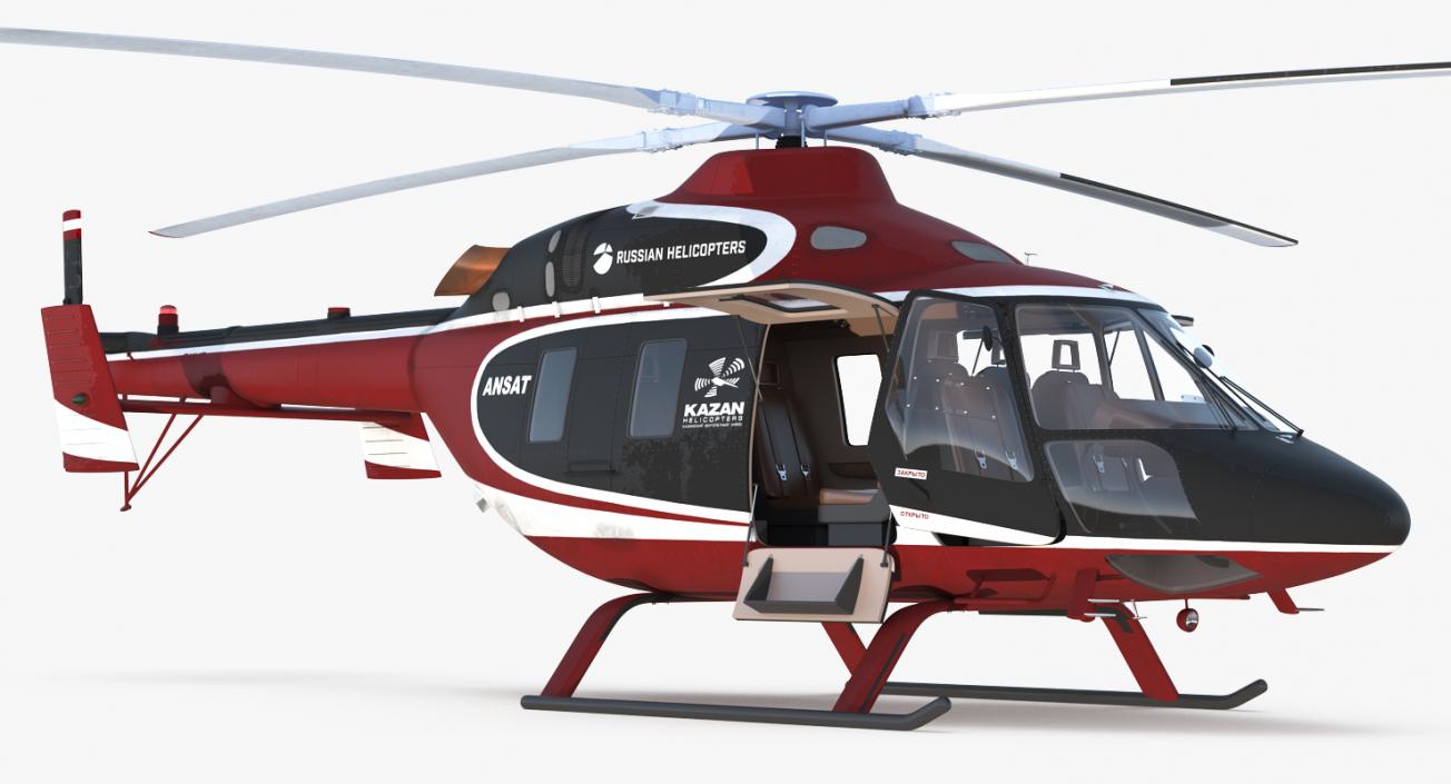 Rigged Private Helicopters Collection 4 3D model