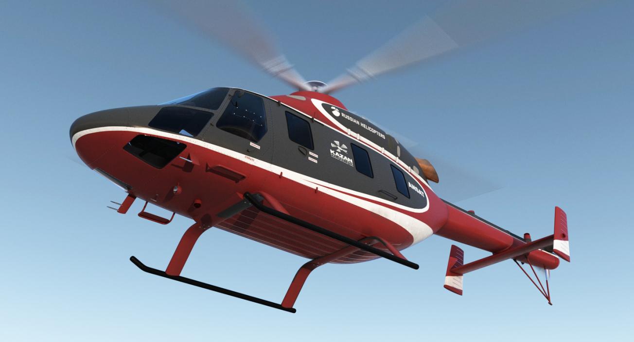 Rigged Private Helicopters Collection 4 3D model