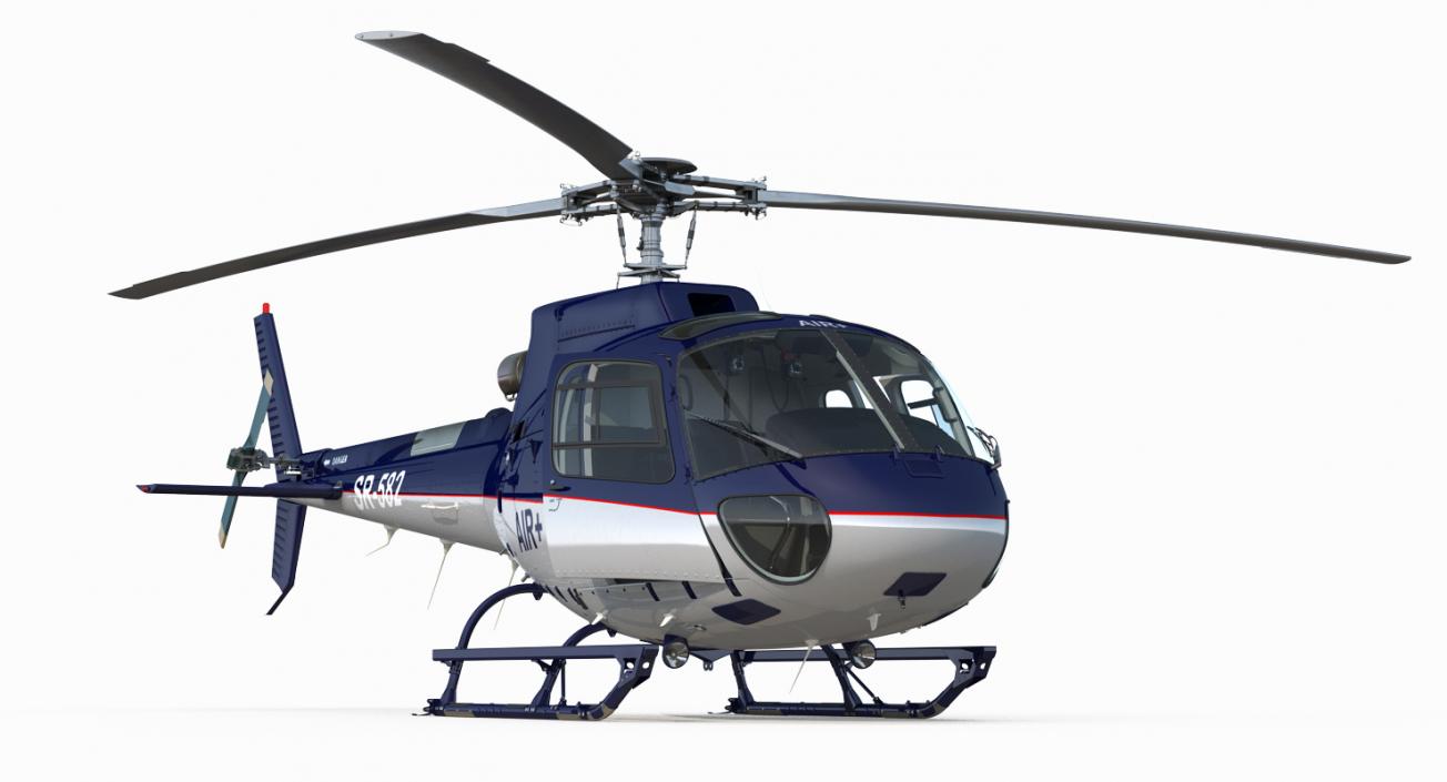 Rigged Private Helicopters Collection 4 3D model