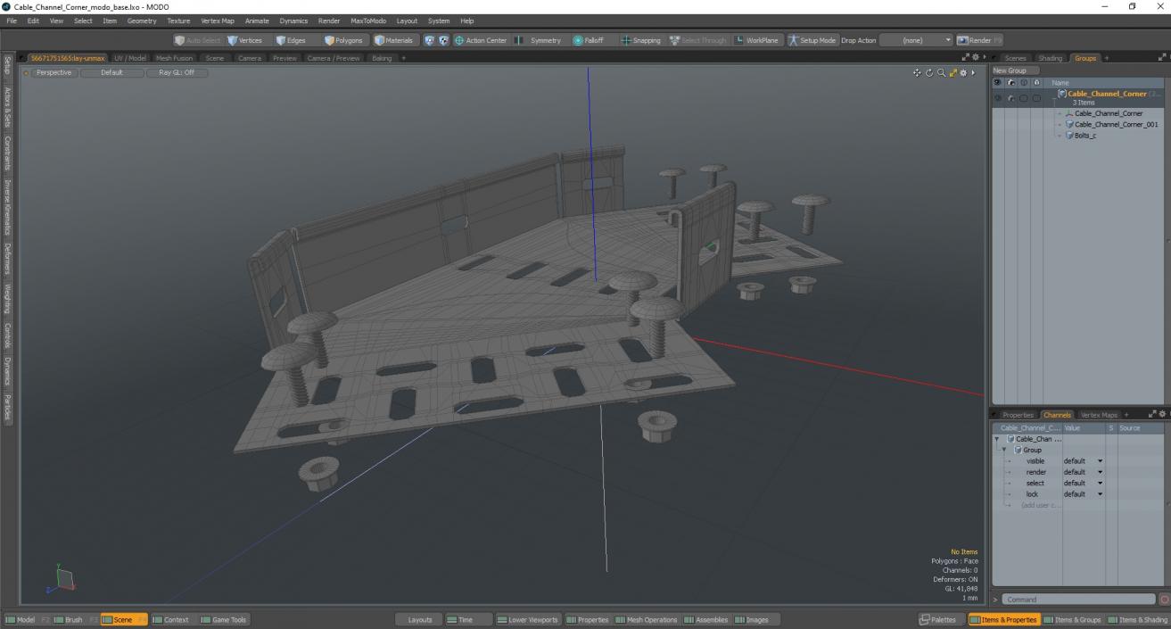 3D model Cable Channel Corner