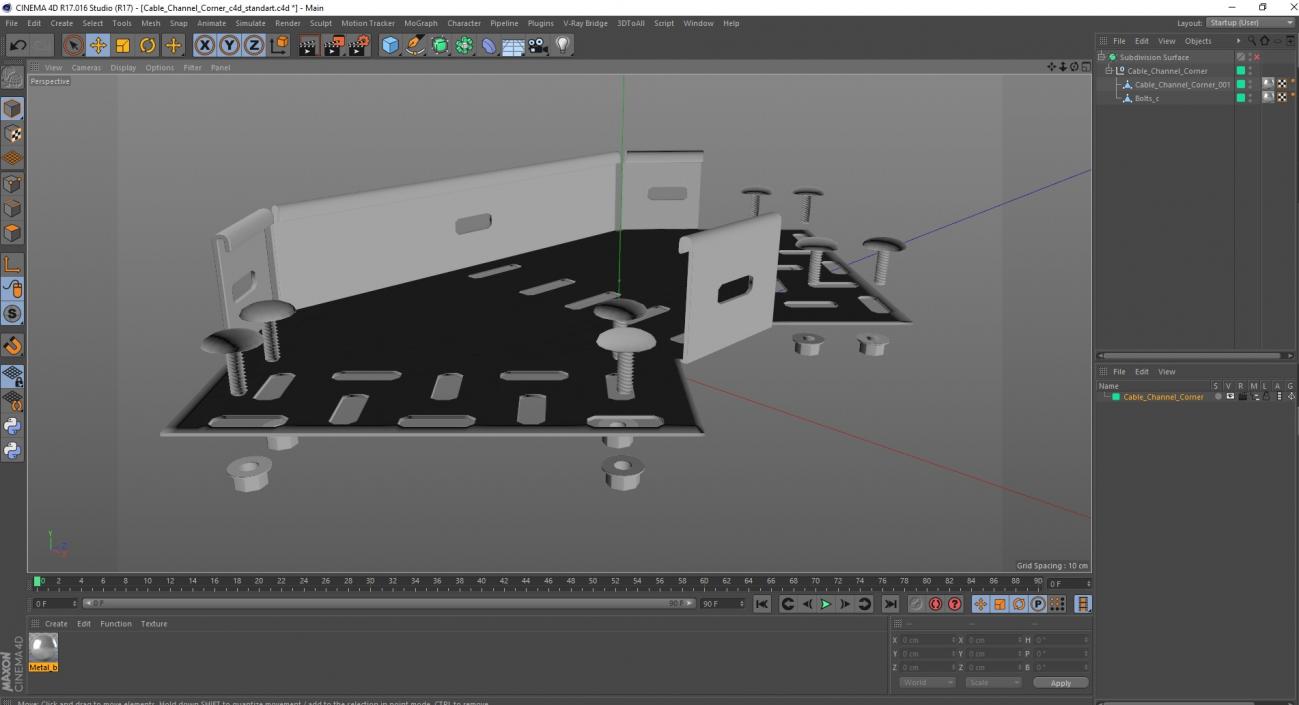 3D model Cable Channel Corner