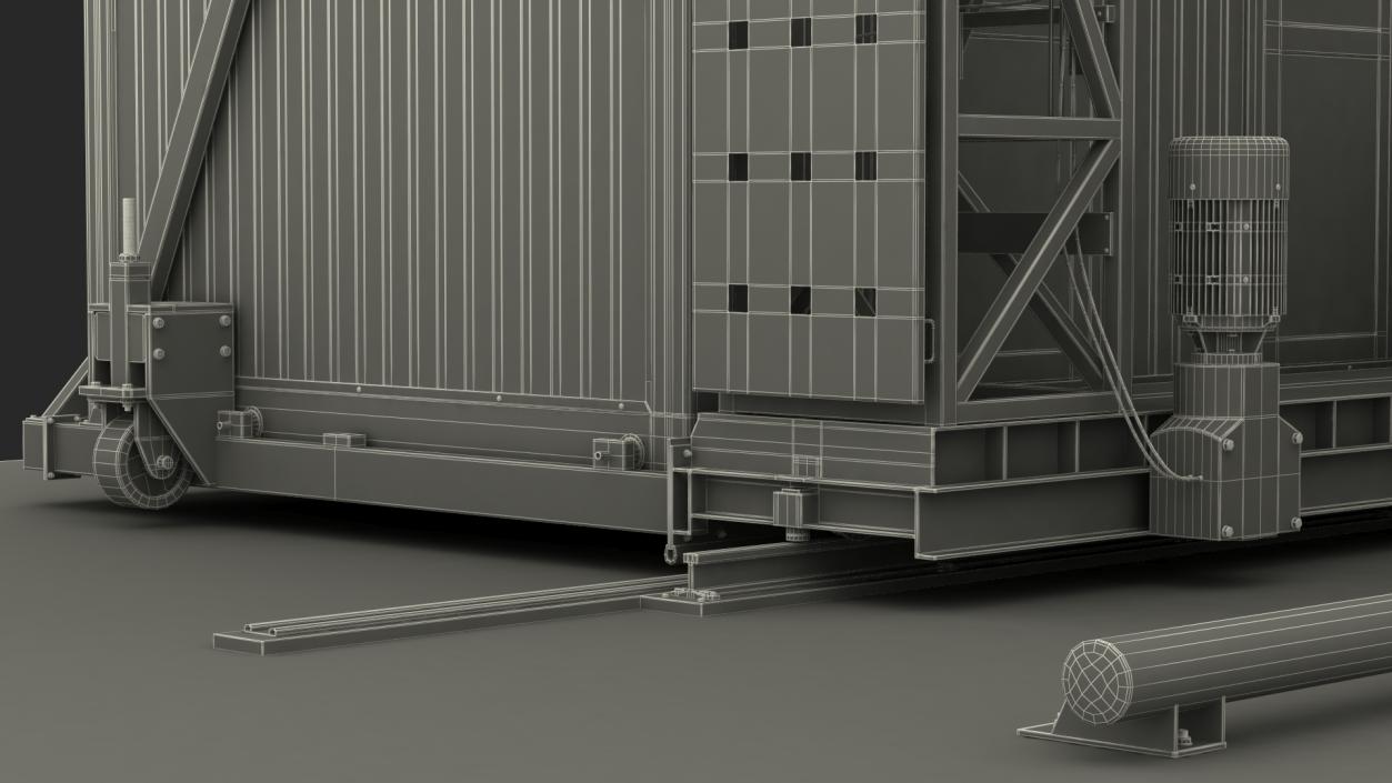 3D Gantry Inspection System with Semi Trailer Truck model