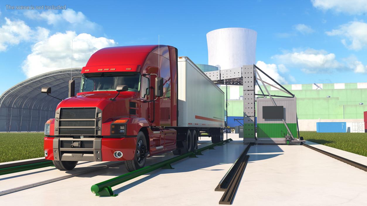 3D Gantry Inspection System with Semi Trailer Truck model