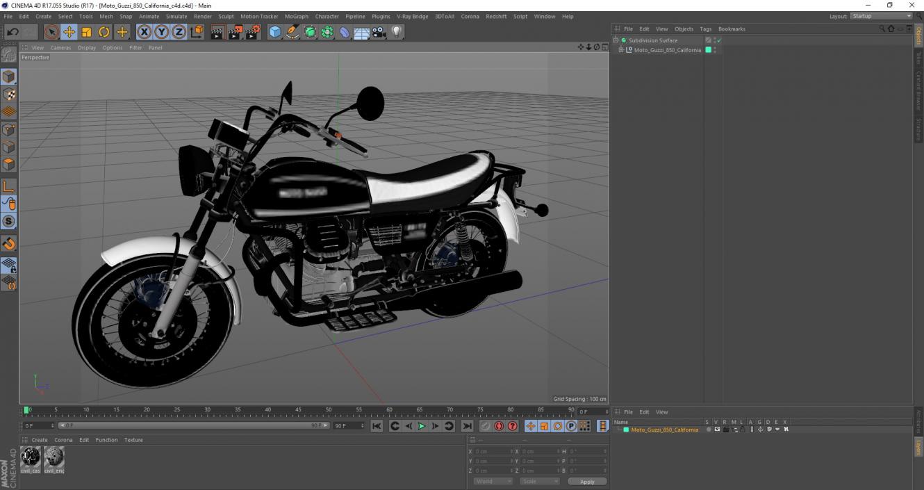 3D model Moto Guzzi 850 California