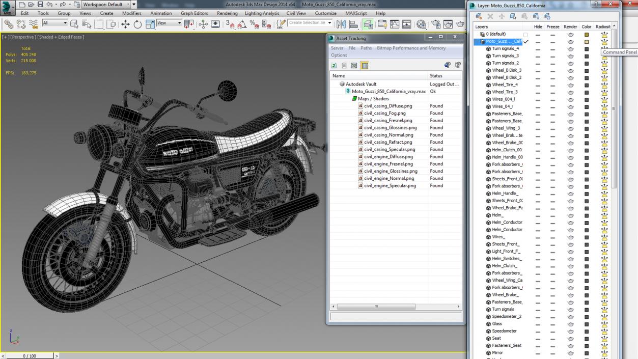 3D model Moto Guzzi 850 California