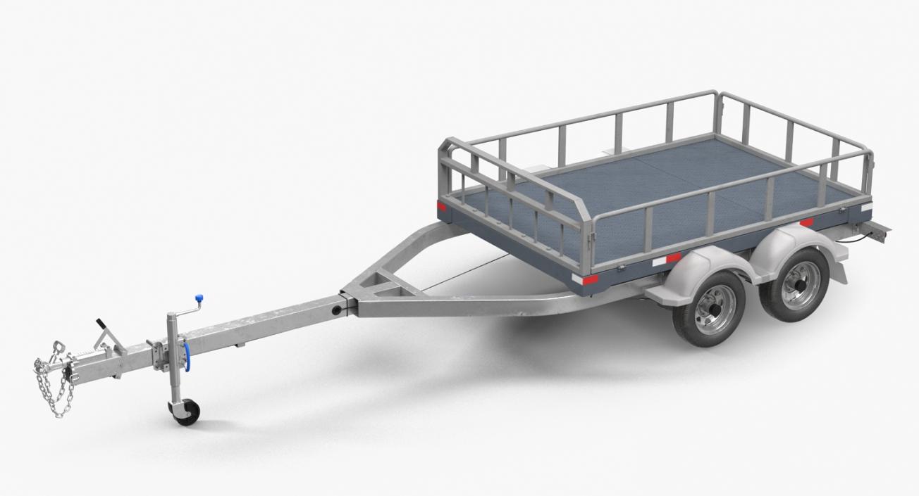 Double Axle Trailer 3D model