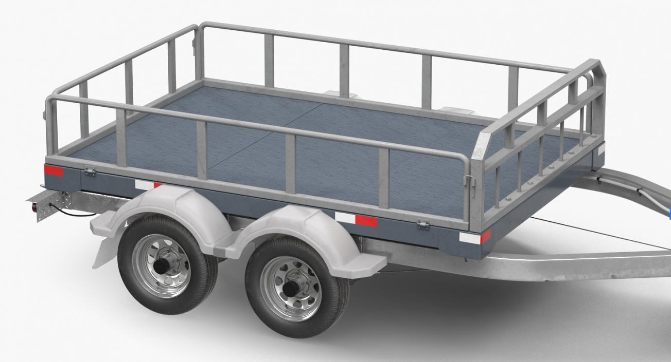 Double Axle Trailer 3D model