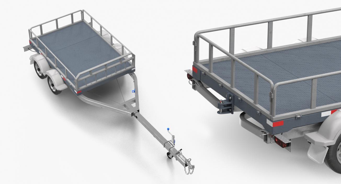 Double Axle Trailer 3D model