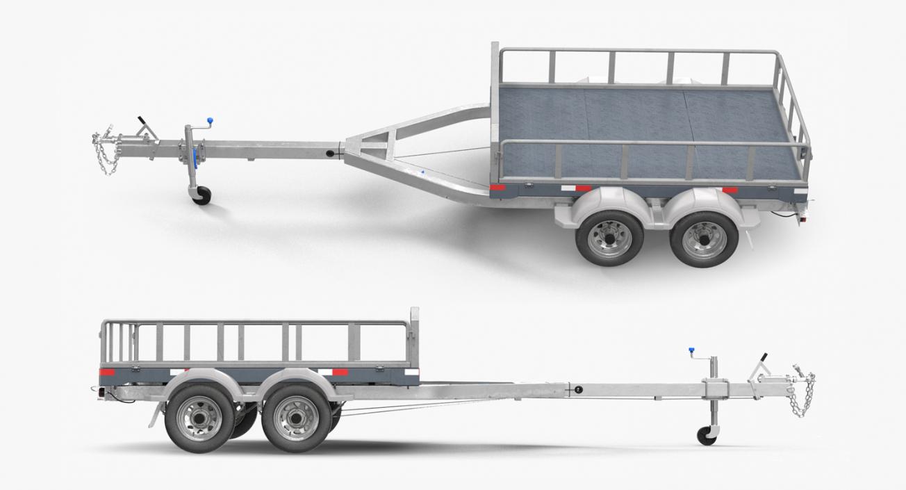 Double Axle Trailer 3D model