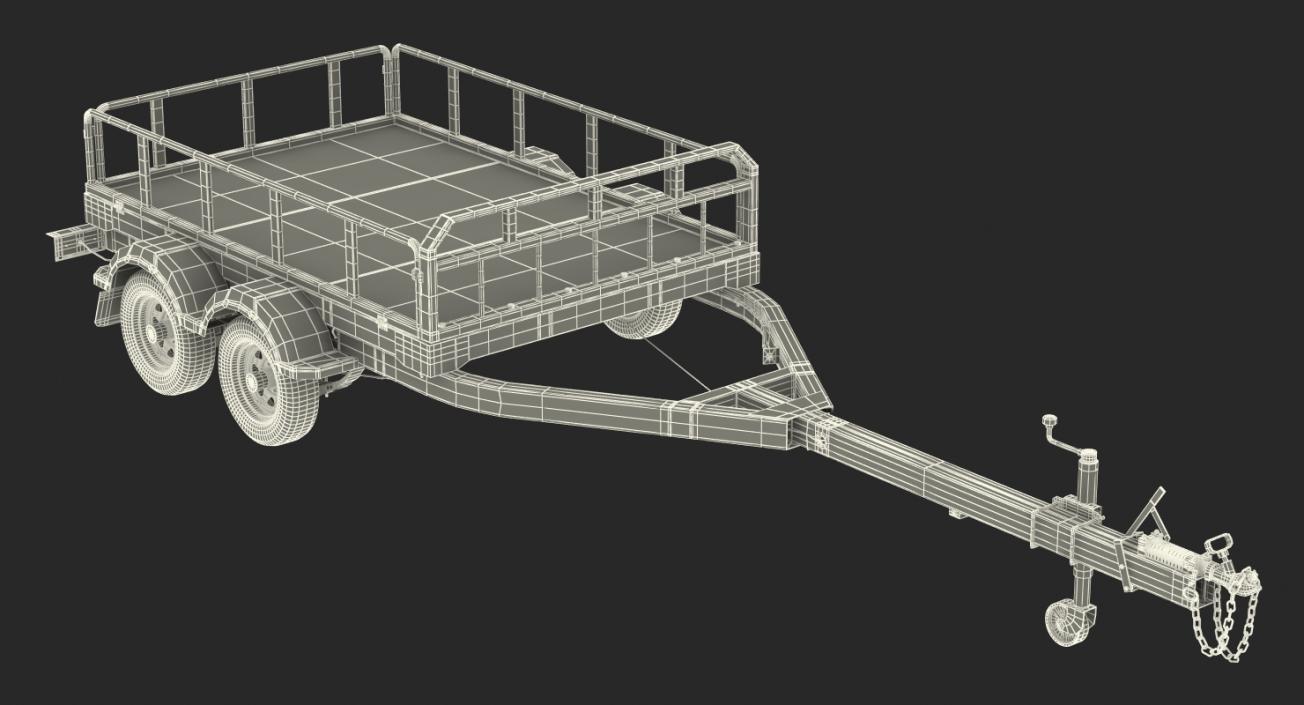 Double Axle Trailer 3D model