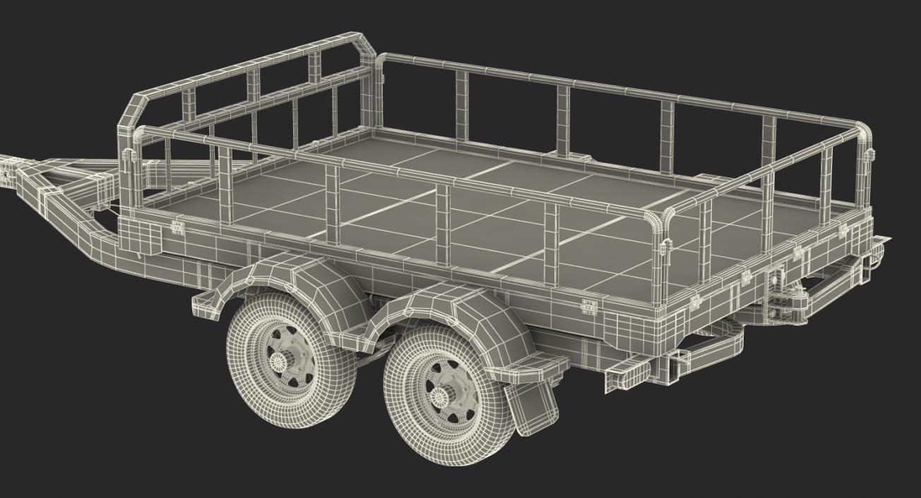 Double Axle Trailer 3D model