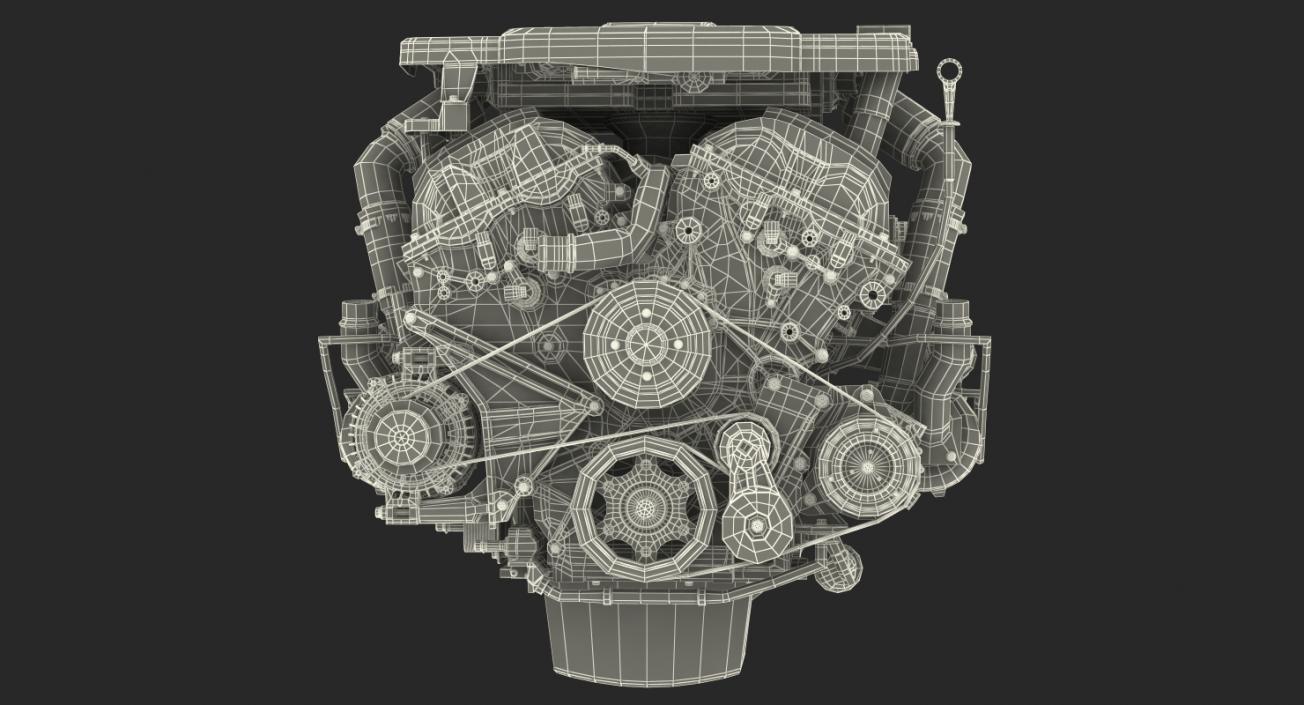 3D Cadillac Twin Turbo V6 Car Engine model