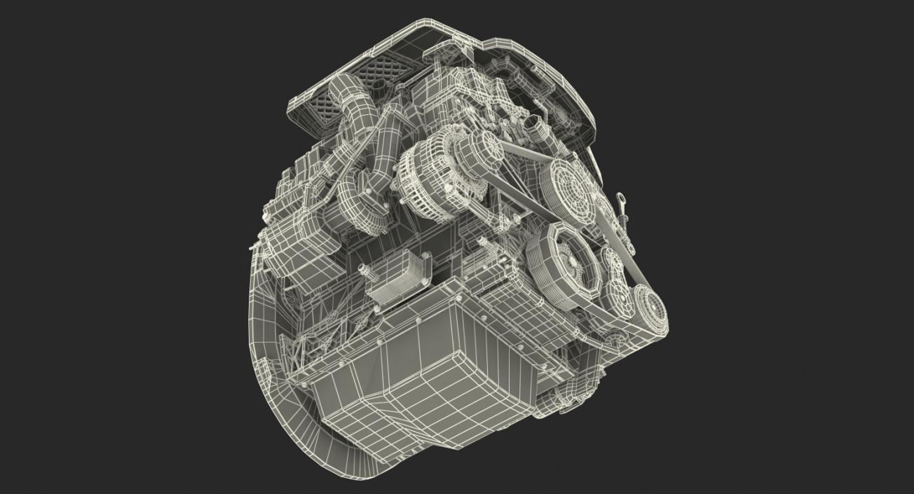 3D Cadillac Twin Turbo V6 Car Engine model