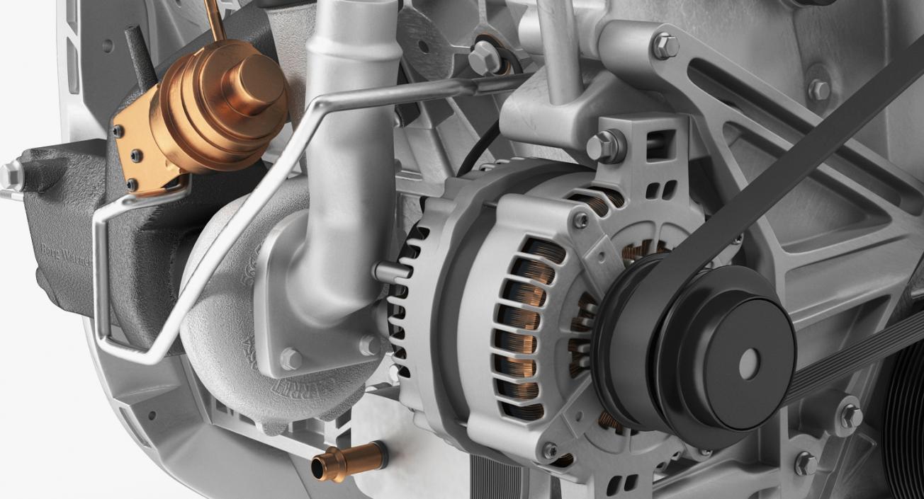 3D Cadillac Twin Turbo V6 Car Engine model