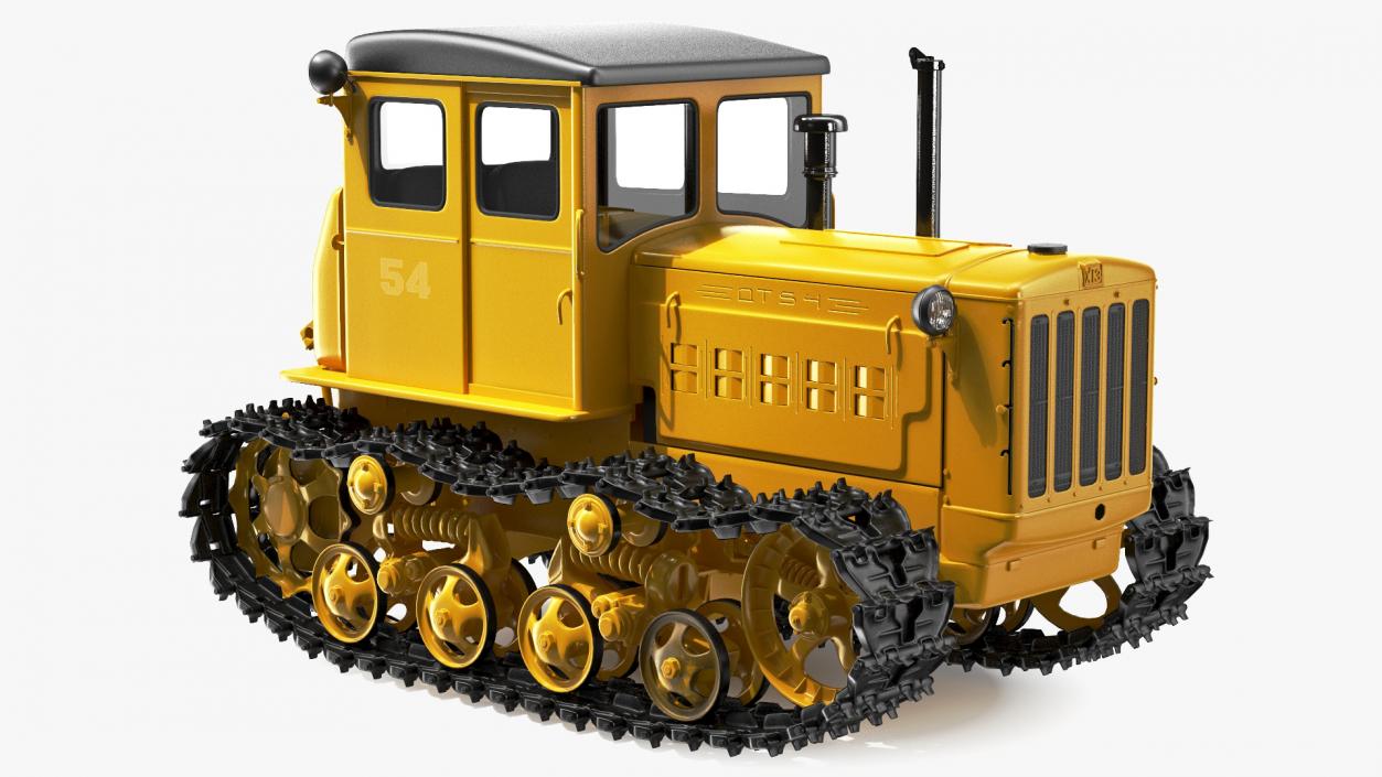 3D Old Soviet Tractor model