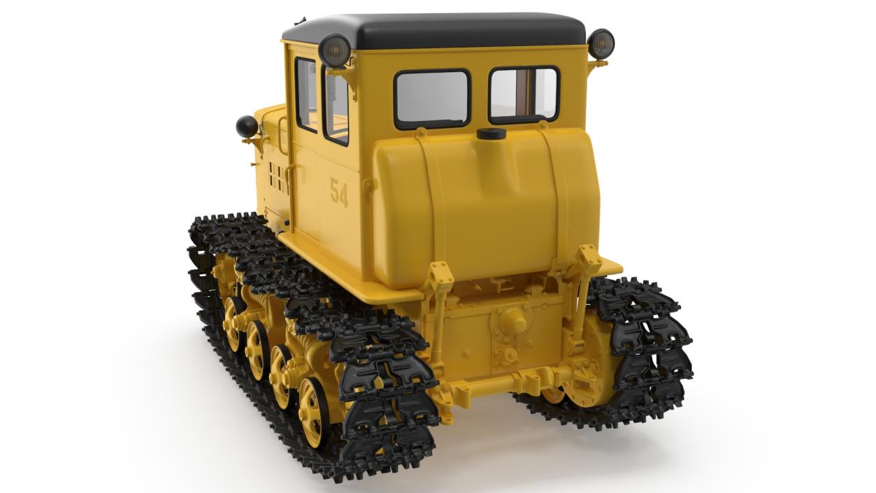 3D Old Soviet Tractor model