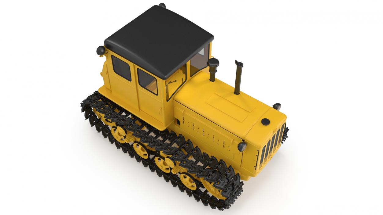 3D Old Soviet Tractor model