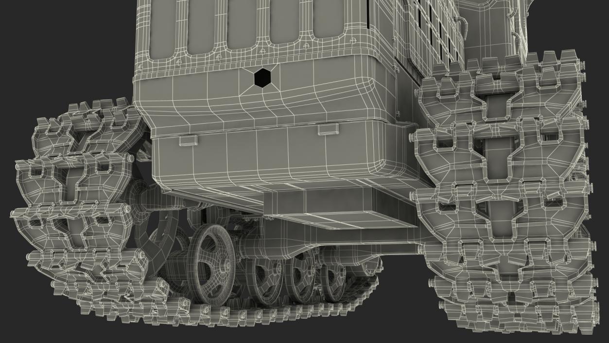 3D Old Soviet Tractor model