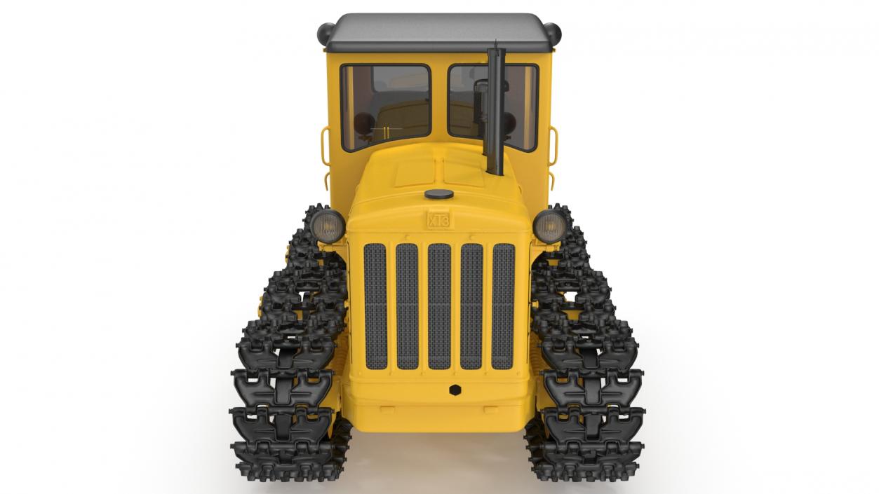 3D Old Soviet Tractor model