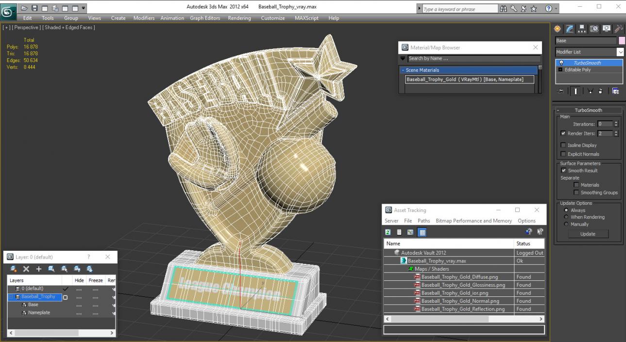 3D model Baseball Trophy