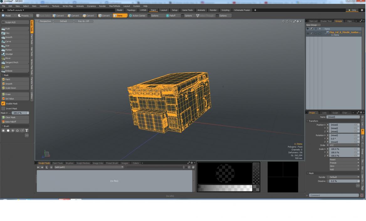 3D model Flap Lid B Missile Guidance Radar Folded