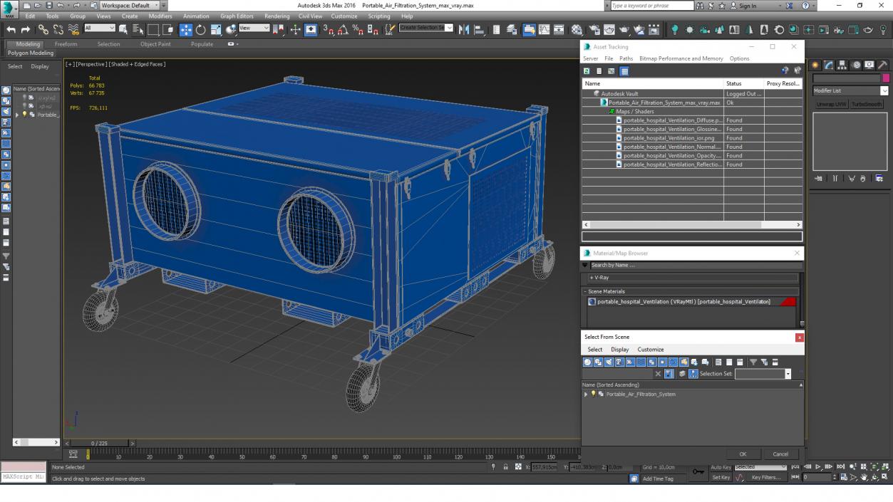 3D model Portable Air Filtration System