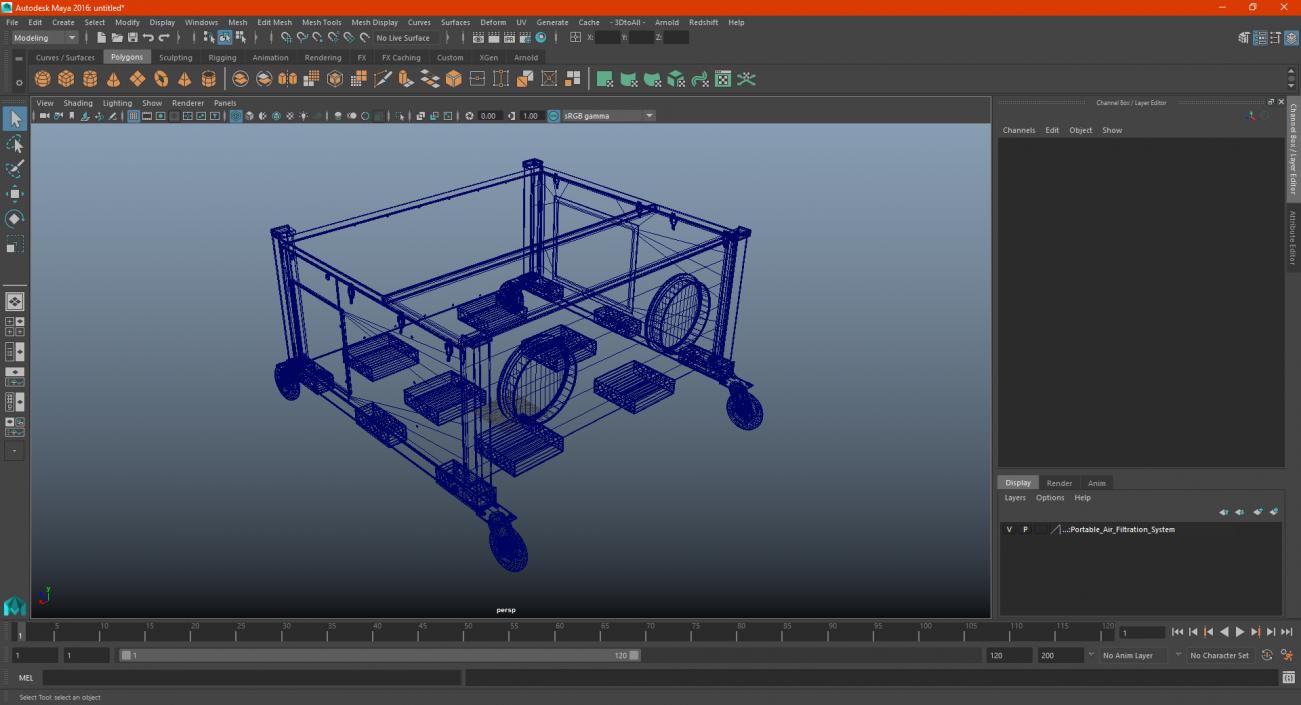 3D model Portable Air Filtration System