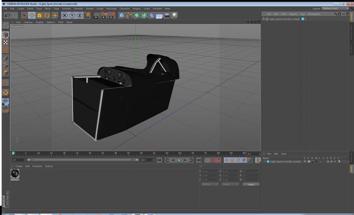 3D Light Sport Aircraft Cockpit model