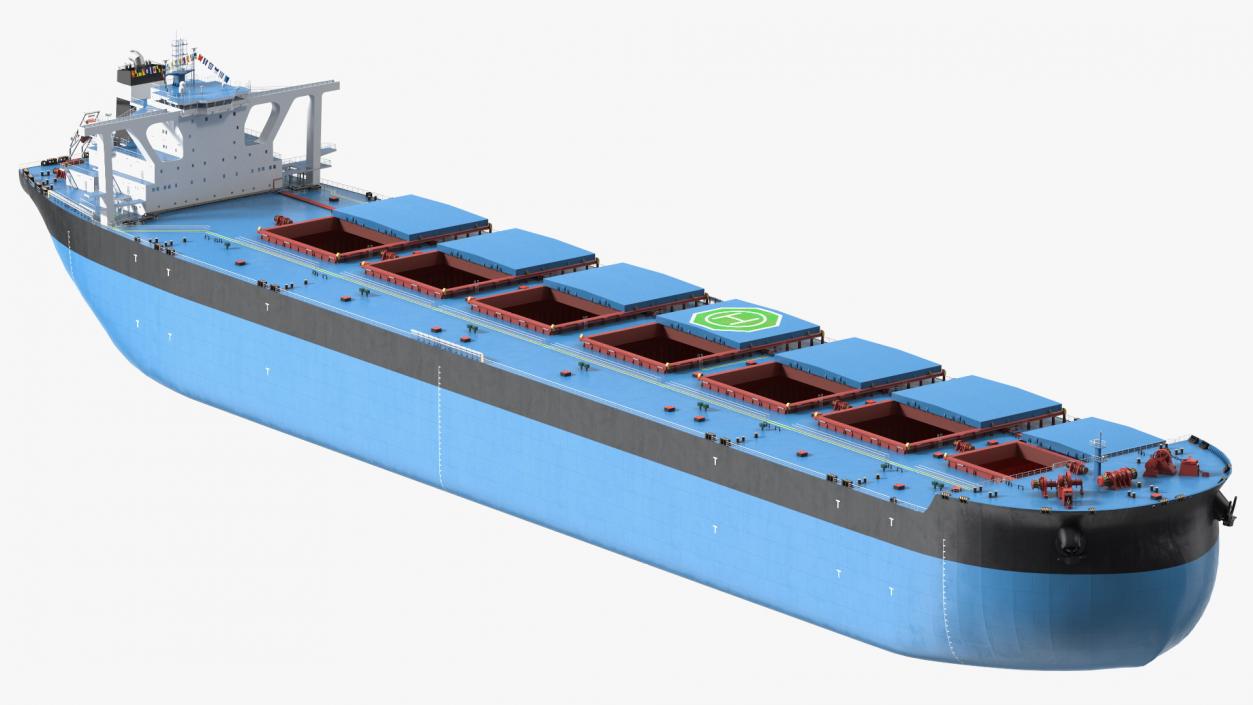 3D Bulk Carrier Ship Empty model