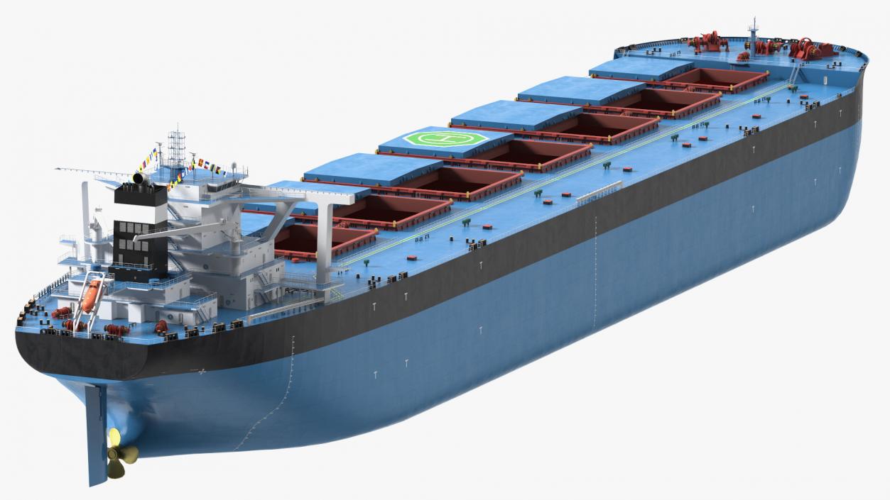 3D Bulk Carrier Ship Empty model