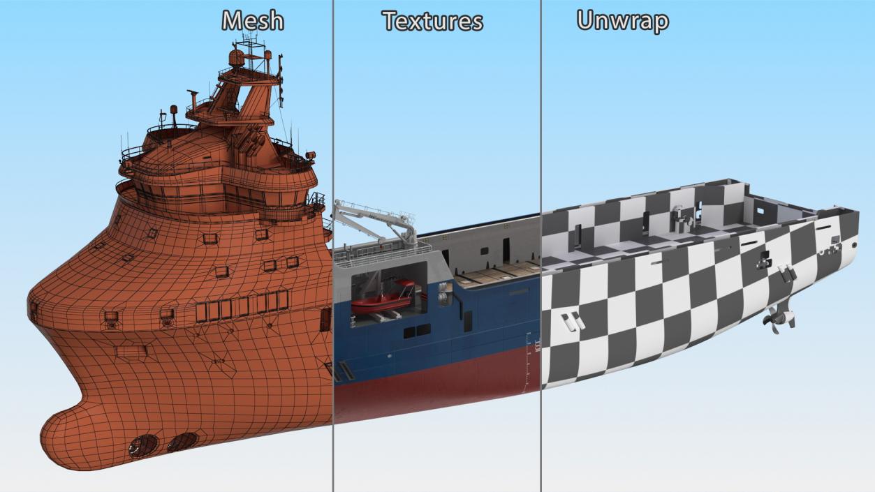 3D Anchor Handling Tug Supply Vessel model