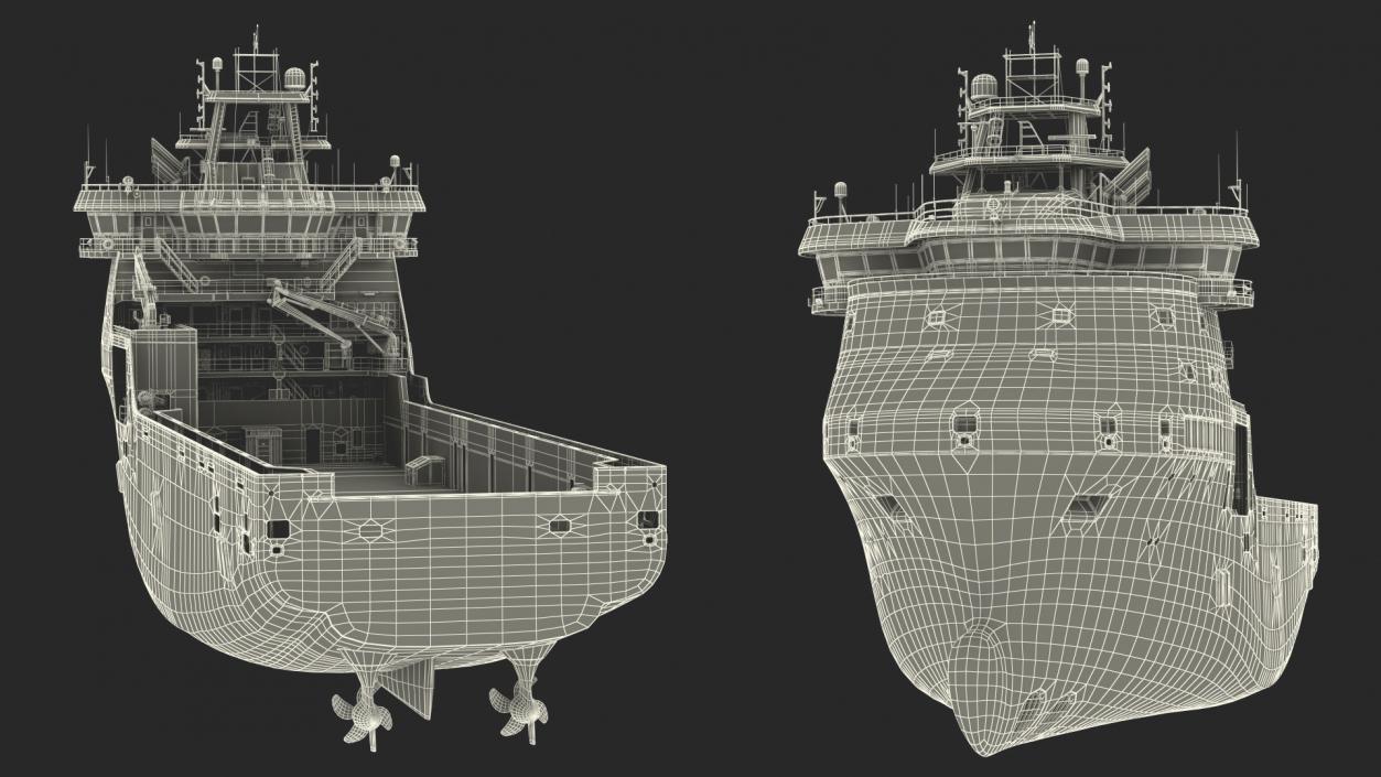 3D Anchor Handling Tug Supply Vessel model