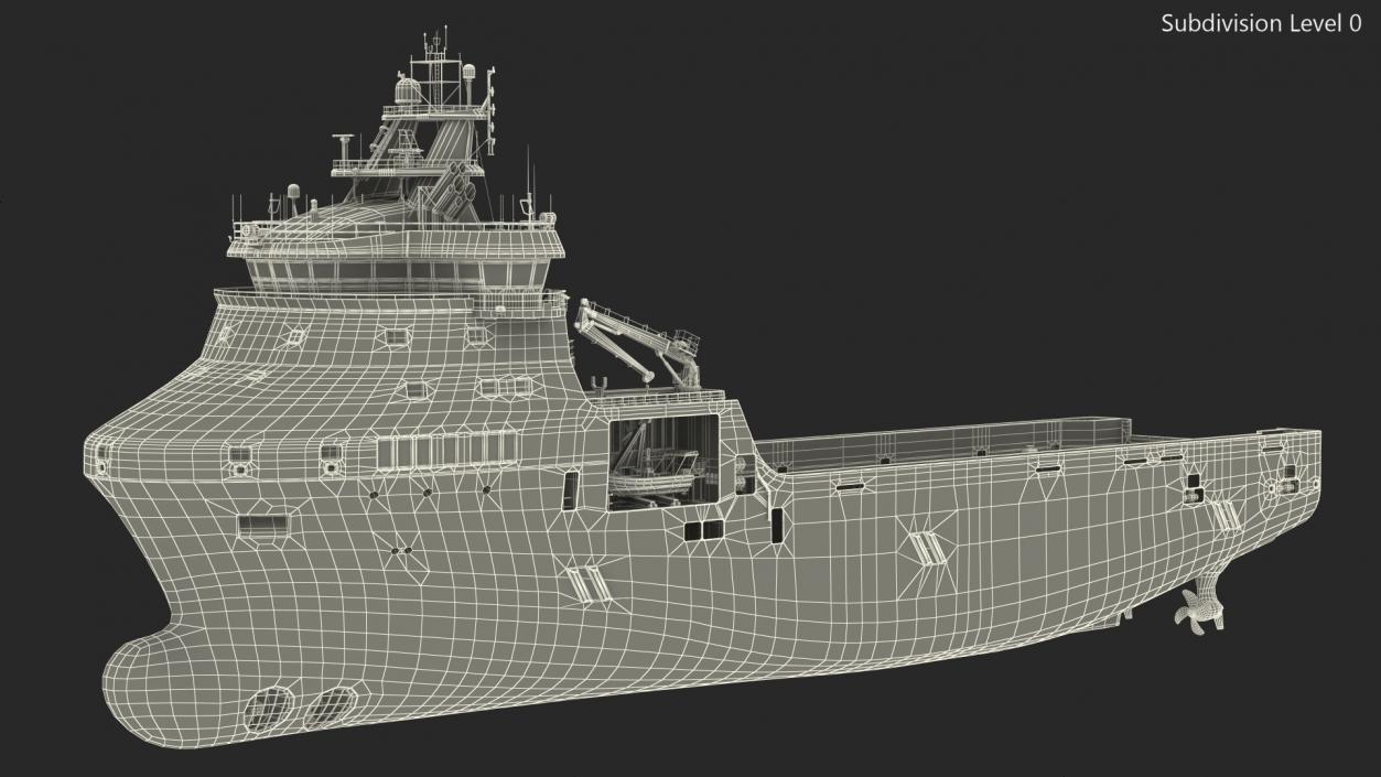 3D Anchor Handling Tug Supply Vessel model