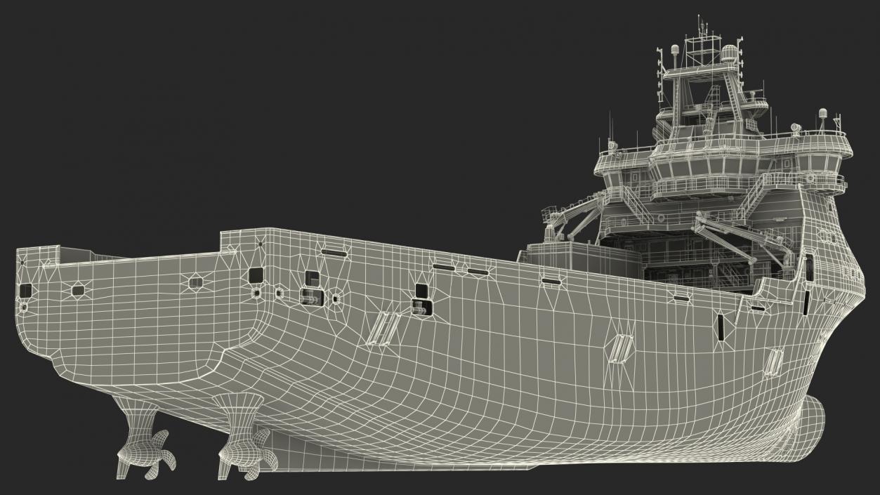 3D Anchor Handling Tug Supply Vessel model