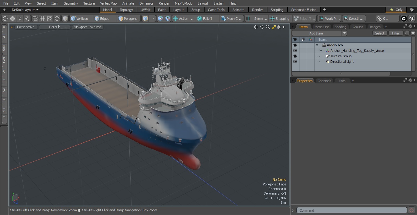 3D Anchor Handling Tug Supply Vessel model