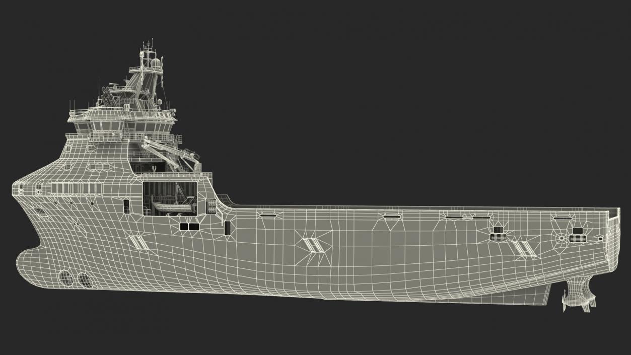 3D Anchor Handling Tug Supply Vessel model