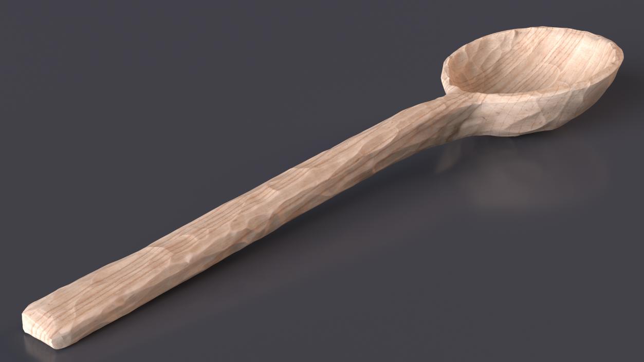 3D model Wooden Carved Spoon Light