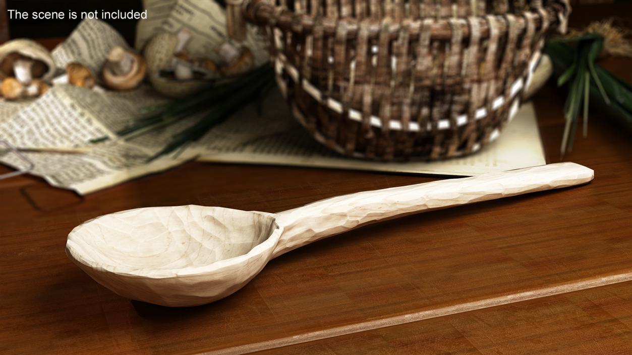 3D model Wooden Carved Spoon Light