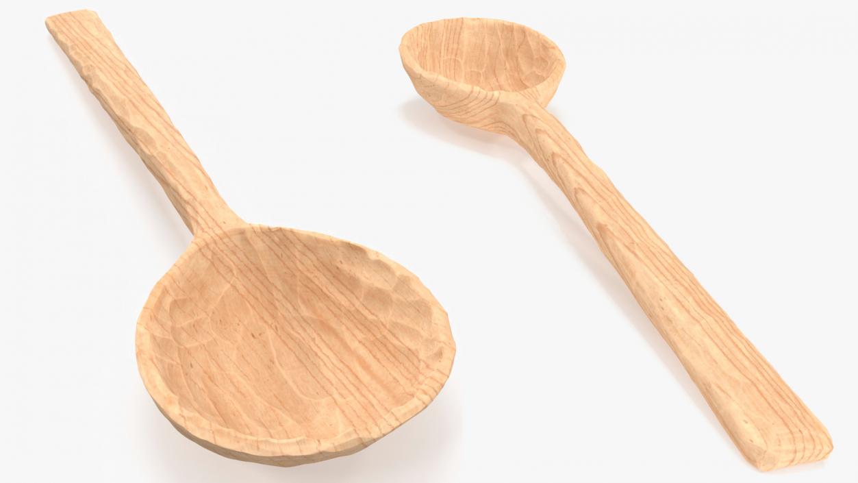 3D model Wooden Carved Spoon Light