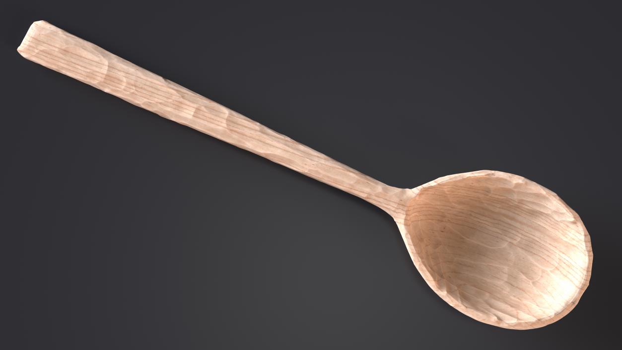 3D model Wooden Carved Spoon Light