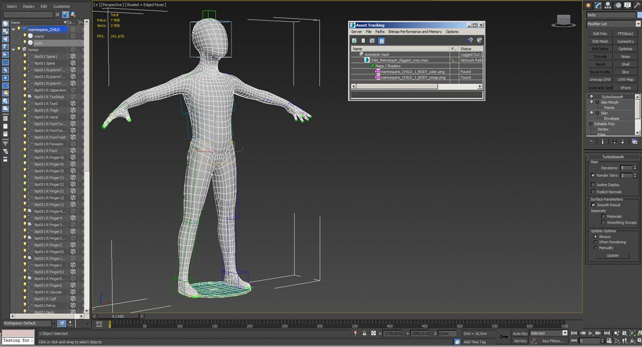 Child Mannequin Rigged 3D