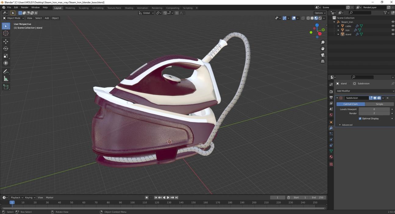 3D model Steam Iron