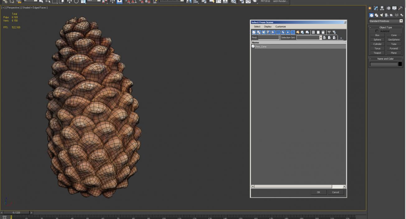 3D Closed Pine Cone