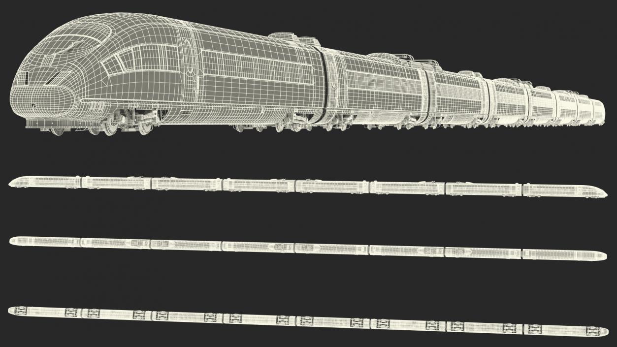 3D model Ice Train Simple Interior