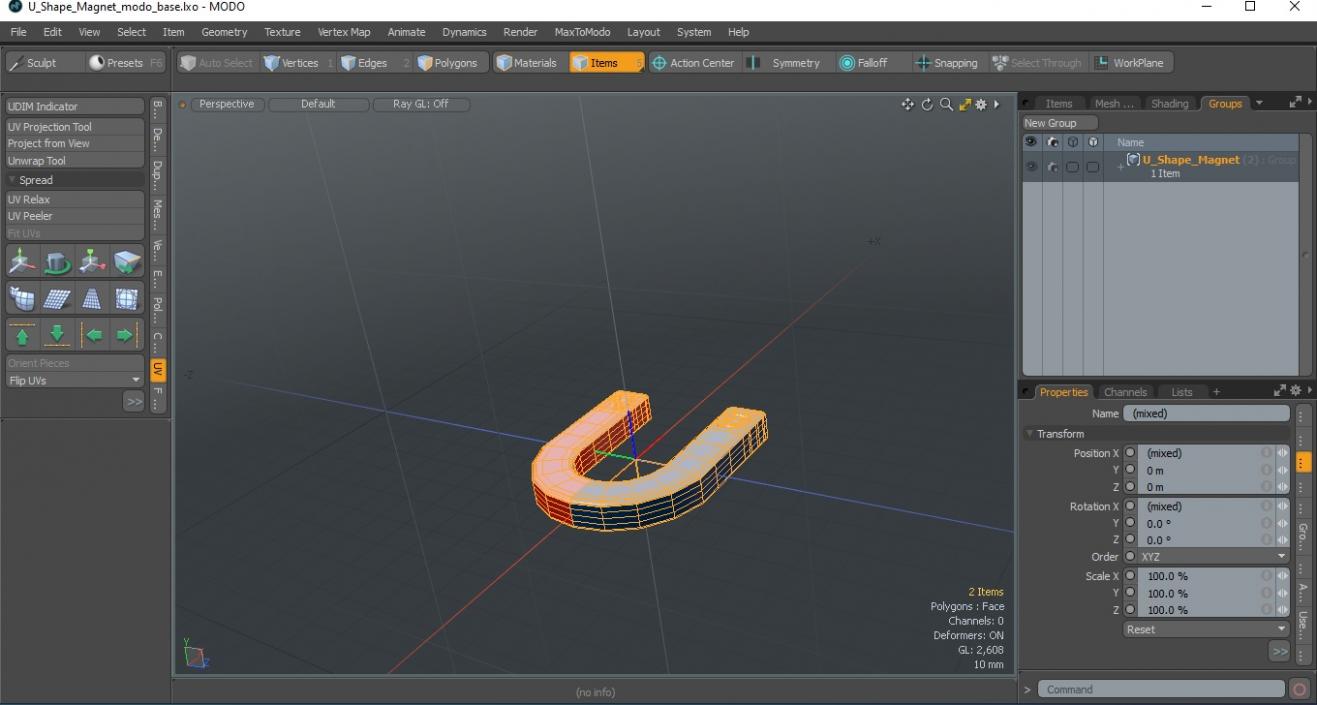 U Shape Magnet 3D model