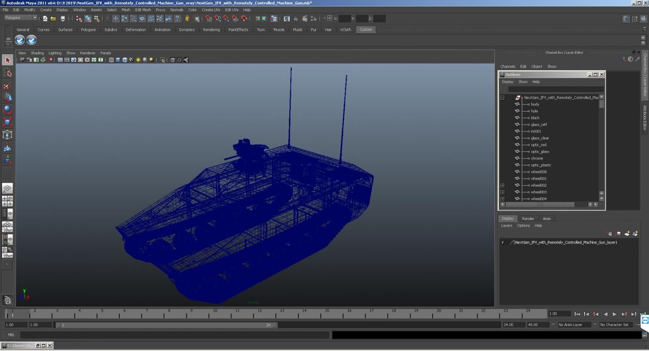 3D NextGen IFV with Remotely Controlled Machine Gun model